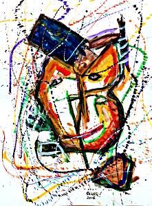"Cubist Mask" Oliver Loveday  2016